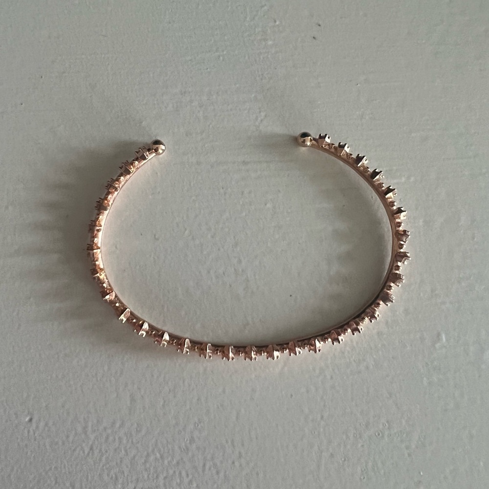 Kendra Scott Rose Gold Filigree Cuff Bracelet with rhinestones